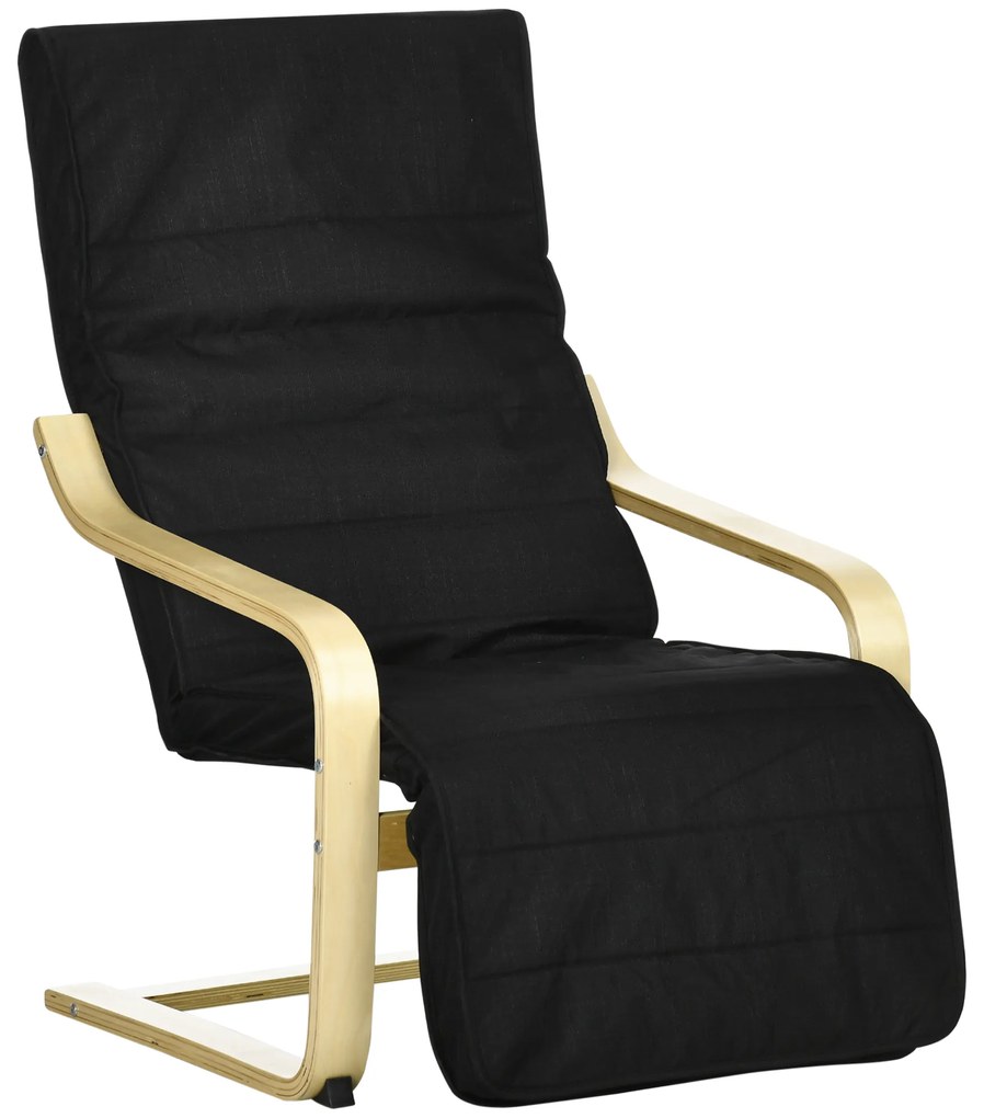 HOMCOM Fotel relaksacyjny z krzesłem bujanym i regulowanym podnóżkiem Komfortowy odpoczynek | Aosom PL