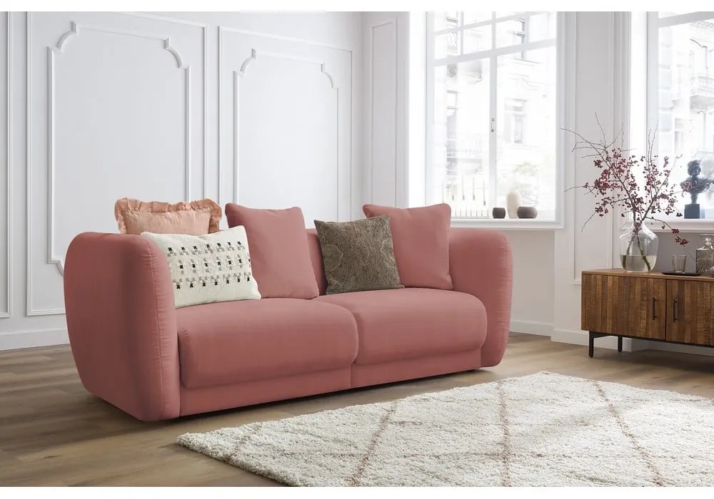 Różowa sofa 230 cm Bourbon – Bobochic Paris