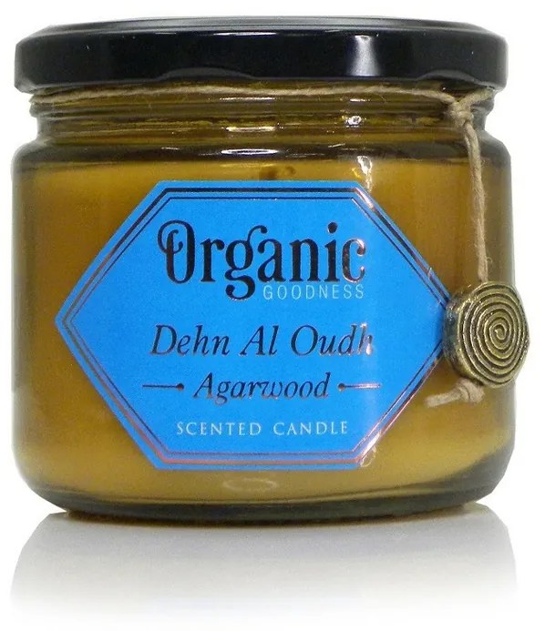 Organiczna świeca Dehn Al Oudh - Agarwood 200 g w bursztynowym szkle