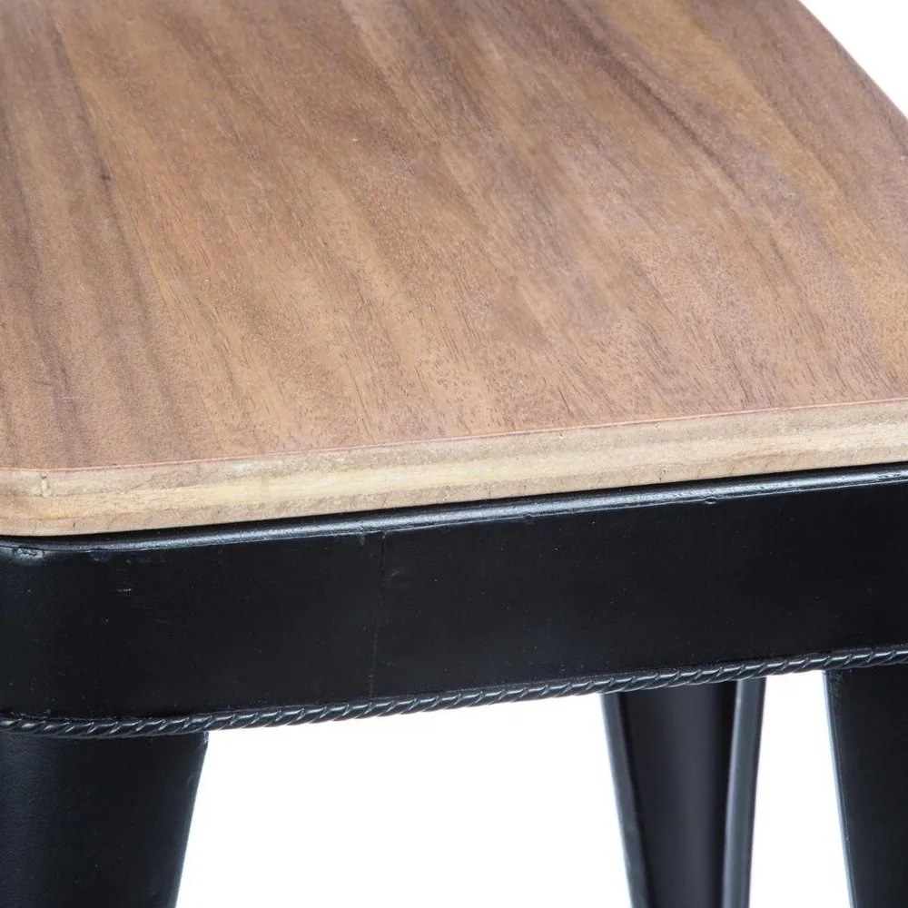 Taboret - stołek czteronożny, metalowy, barowy