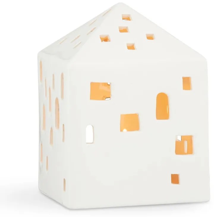 Biały ceramiczny świecznik Kähler Design Urbania Lighthouse Town