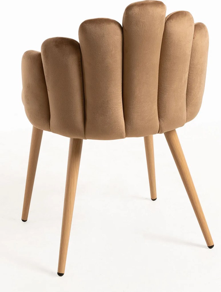 Zestaw 4 Krzese Hand Aksamitne