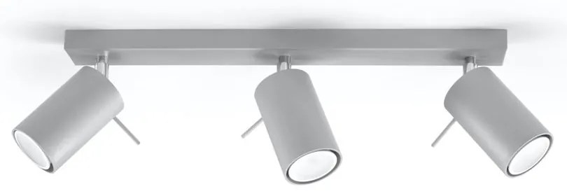 Szara lampa sufitowa Nice Lamps Etna, dł. 45 cm