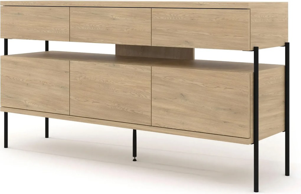 Loftowa komoda na nóżkach dąb cremona G7-H04