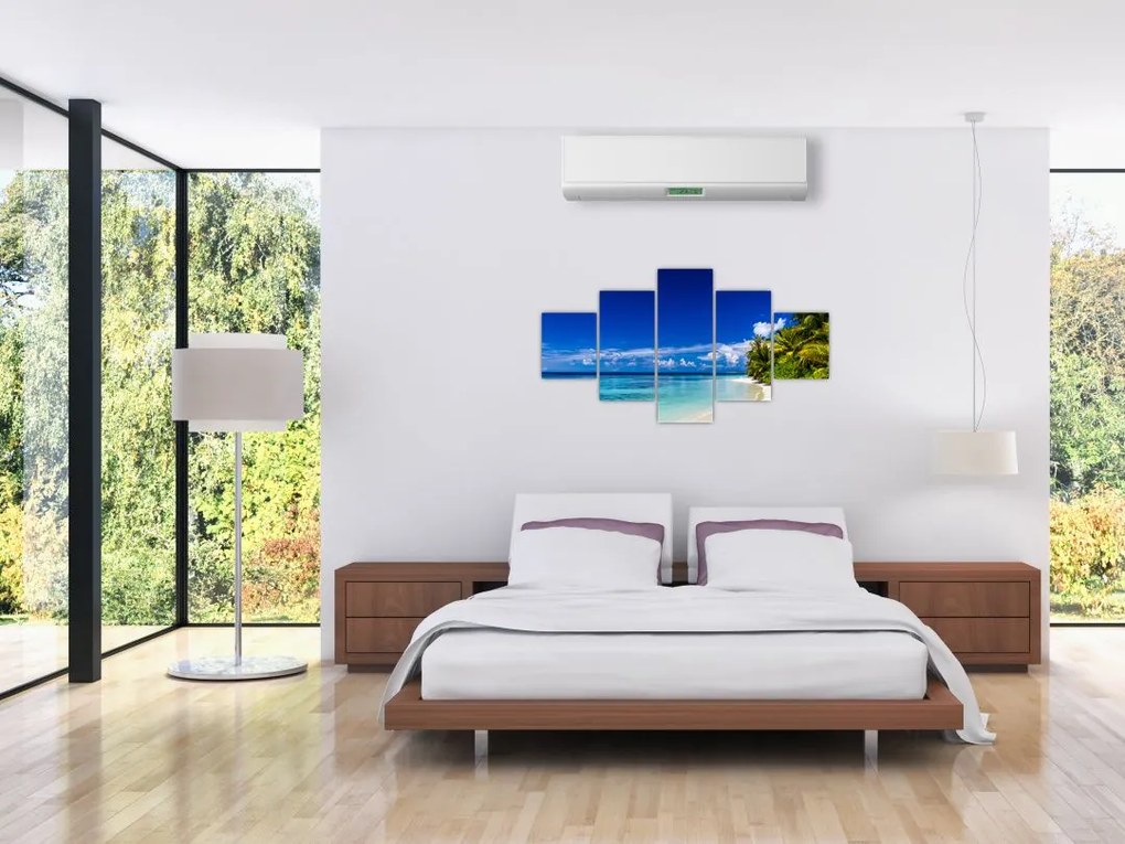 Obraz tropikalnej plaży (125x70 cm)