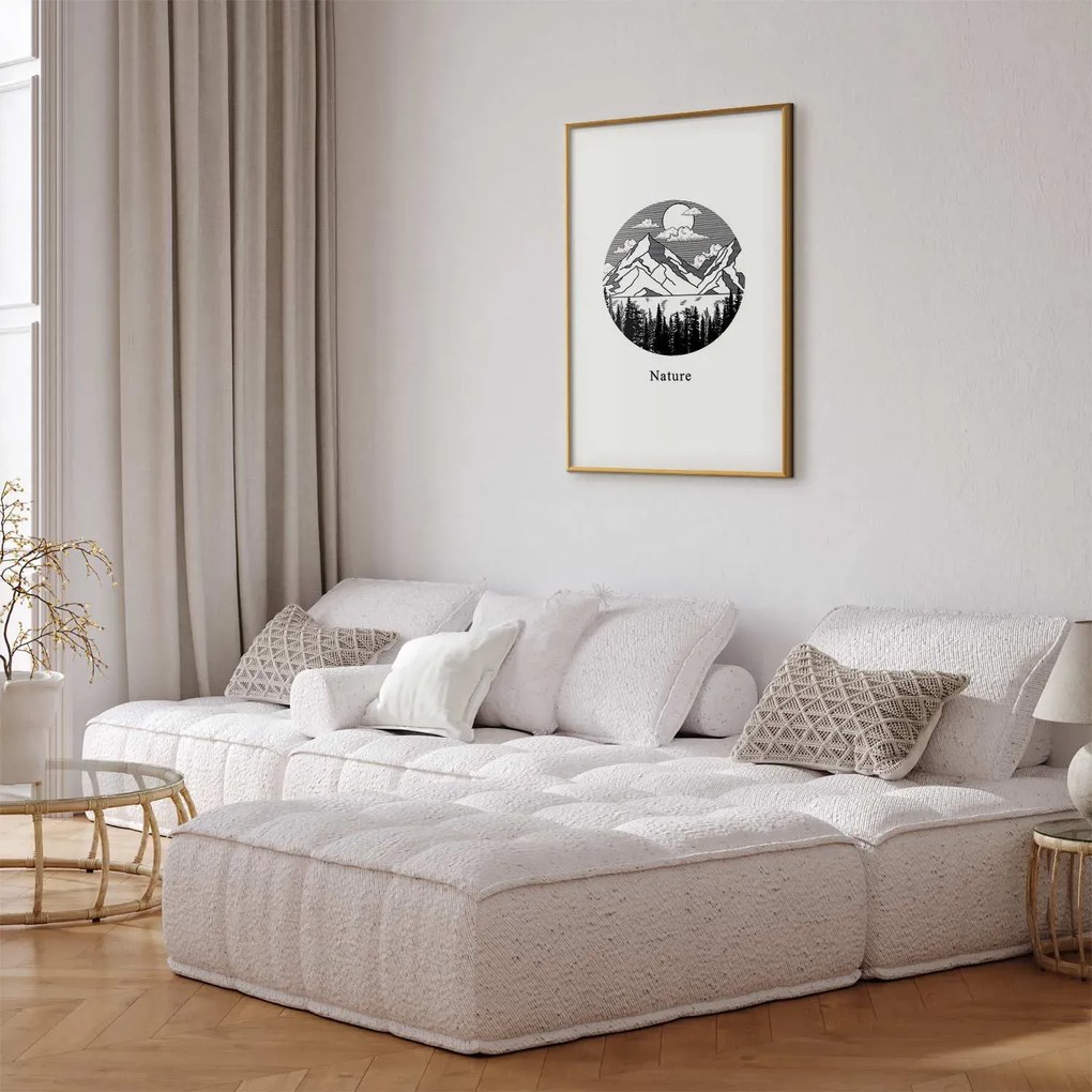 Plakat Zaginiona kraina 21x30 cm z ramą złotą z marginesem ARTGEIST B