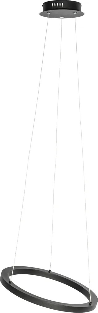 Lampa wisząca czarna 40cm w komplecie z LED 3-stopniowy ściemniacz - Girello