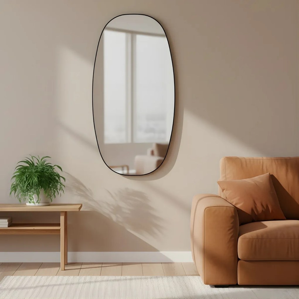 Owalne lustro wiszące OVYN, 60 x 32 cm