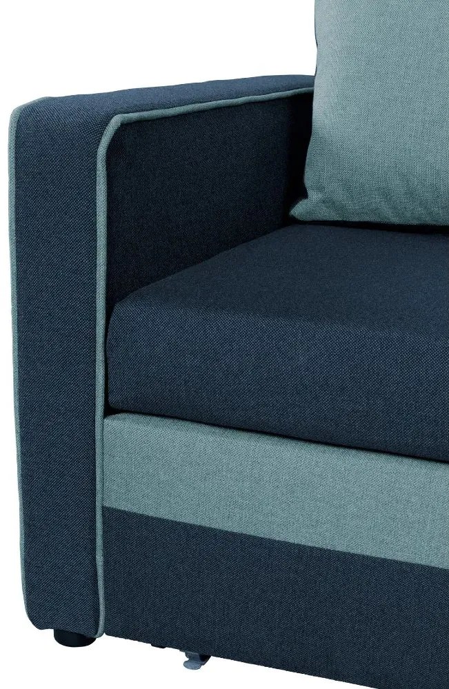 Granatowo-niebieska sofa z pojemnikiem - Ridon