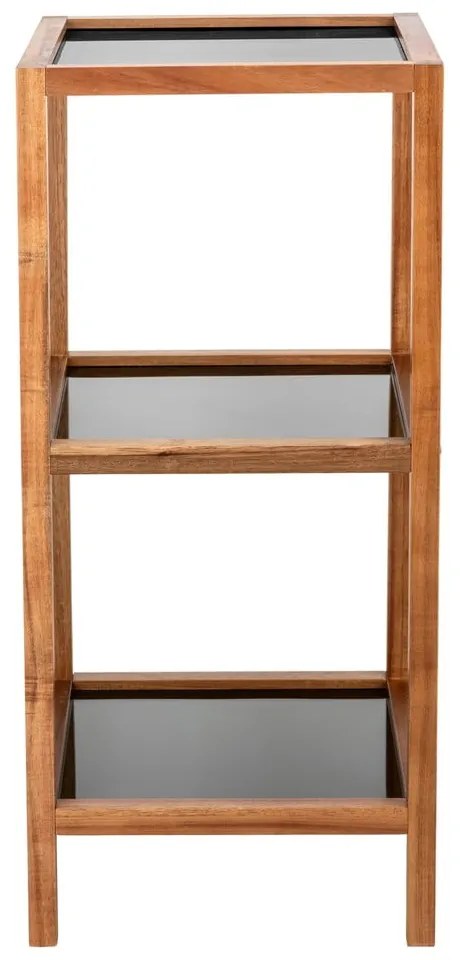 Czarno-naturalny szklany regał łazienkowy 36x79 cm Fondi – Wenko