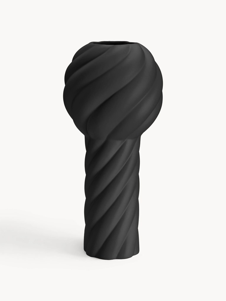 Ręcznie malowany wazon z ceramiki Twist Pillar, W 34 cm