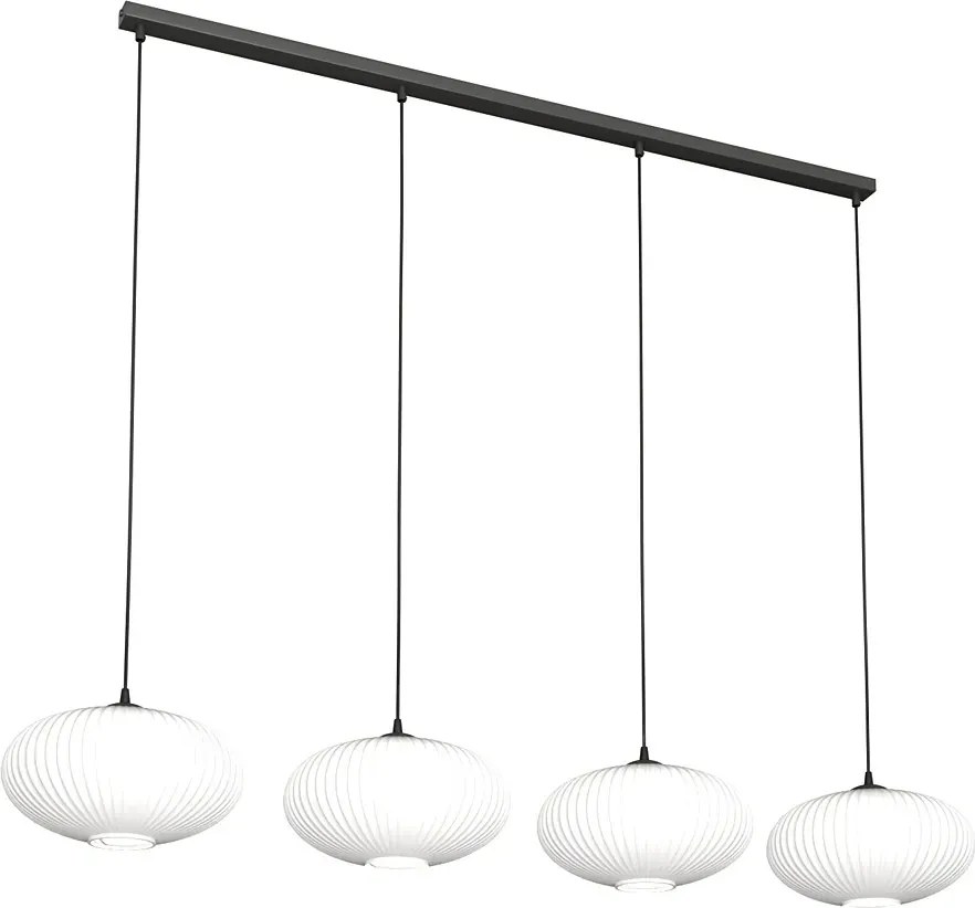 Szklana lampa wisząca z mlecznymi kloszami - 5X D174 Z7-R97