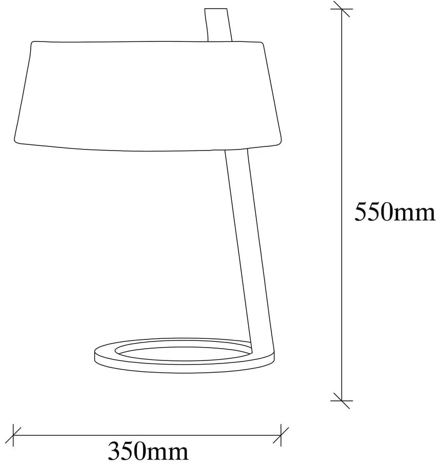 Biało-czarna lampa stołowa (wysokość 55 cm) Salihini – Opviq lights