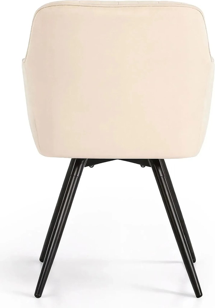 Zestaw 2 beżowych krzeseł pikowanych C4-P64