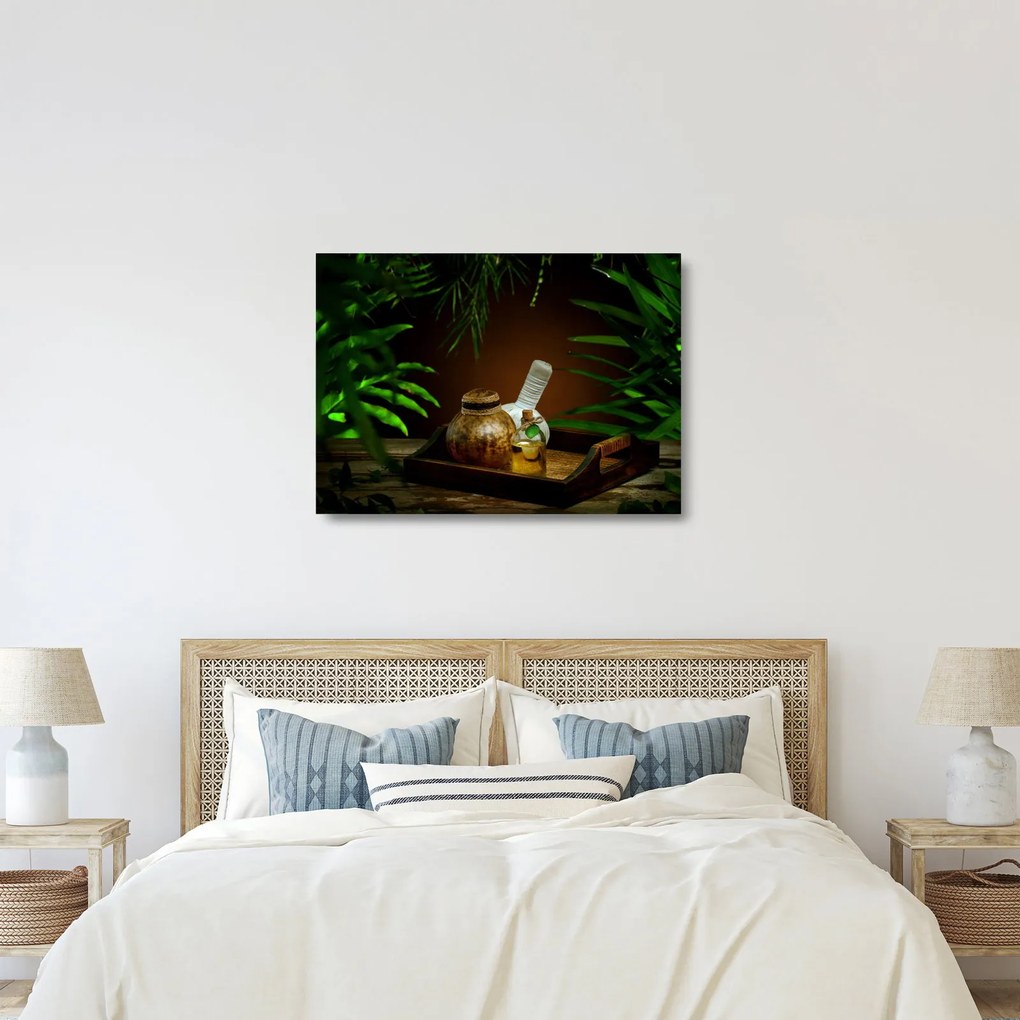 Obraz na szkle - rzeczy spa (70x50 cm)
