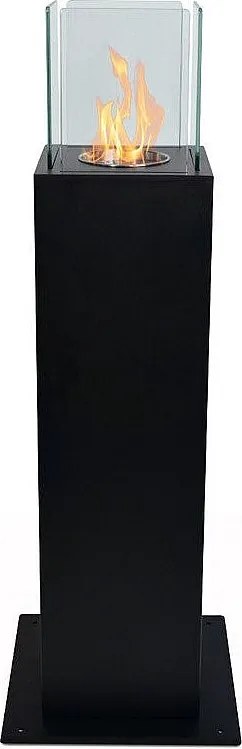 Capri 70 Czarny kominek ogrodowy na bioetanol