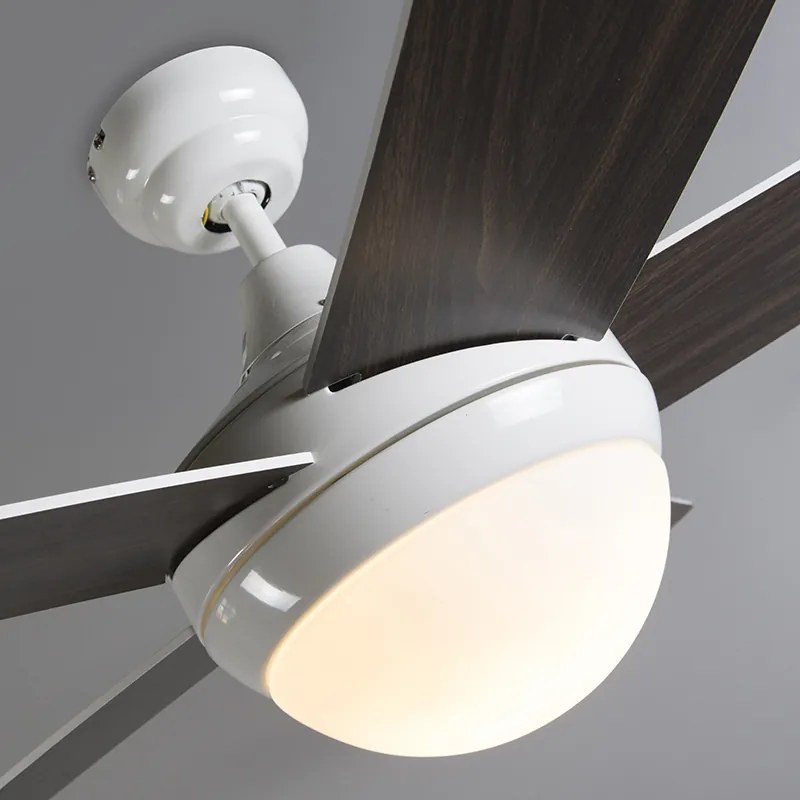 Biały wentylator sufitowy z pilotem - Cool 52