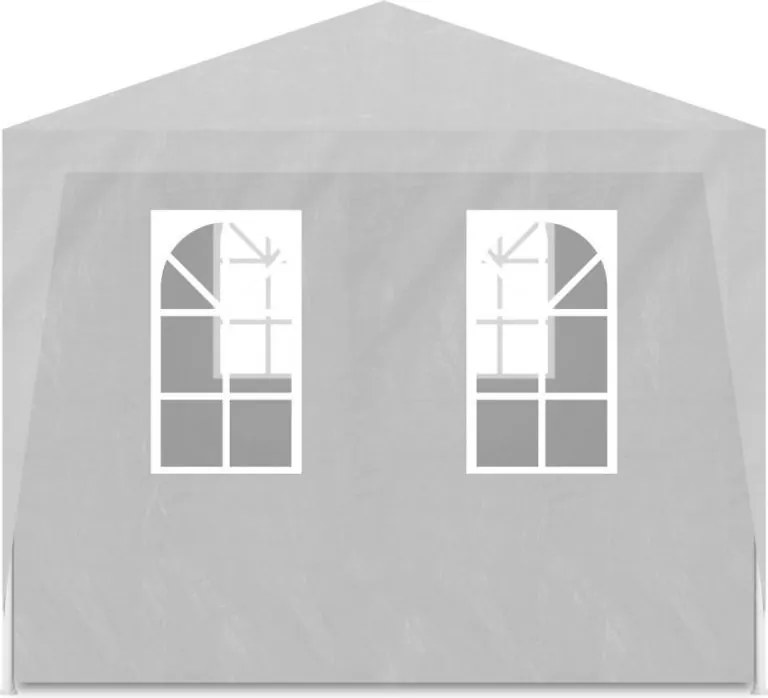 Pawilon eventowy 3x9m ze ściankami i oknami - biały namiot imprezowy, altana ogrodowa