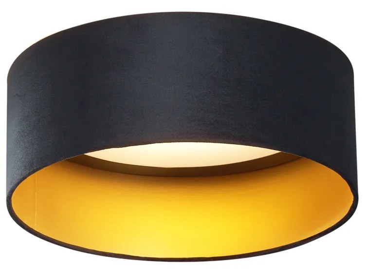 Nowoczesna lampa sufitowa czarny aksamit 40 cm z LED z 3-stopniowym ściemnianiem - Sue Nowoczesny Oswietlenie wewnetrzne