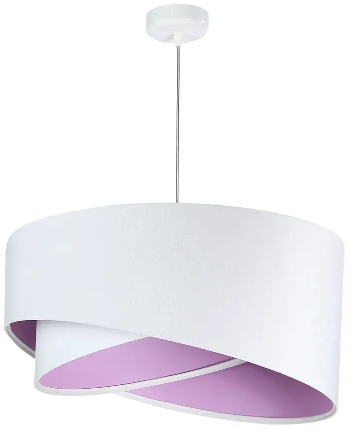 Biało-liliowa asymetryczna lampa wisząca - EX990 C5-D58
