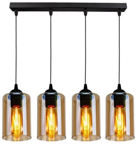 Industrialna lampa wisząca z ozdobnymi kloszami - V140 L6-L15