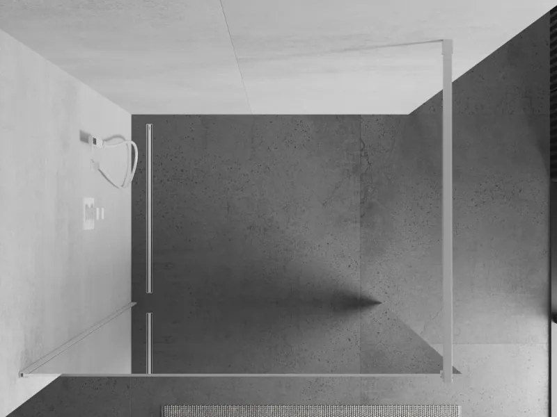 Mexen Kioto ścianka prysznicowa Walk-in 100 x 200 cm, lustro 8 mm, biała - 800-10-101-20-50