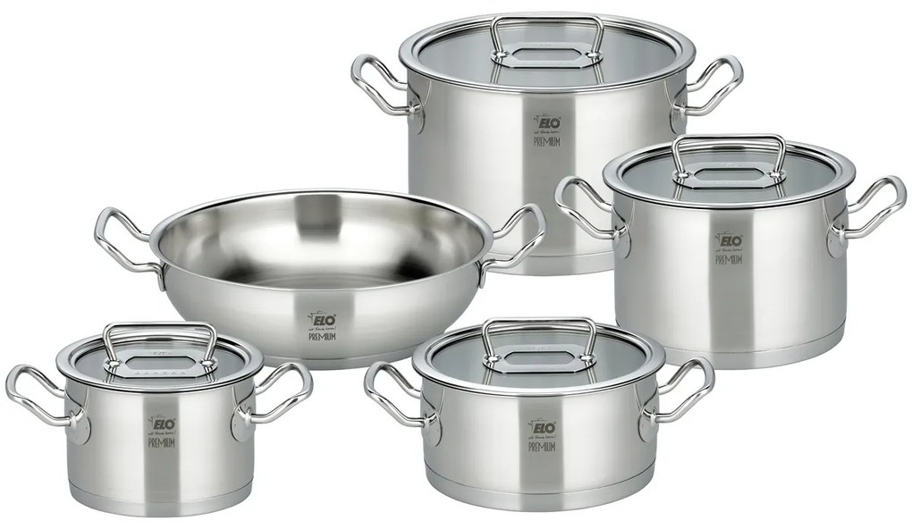 Elo 40995 Premium 5-częściowy zestaw garnków zestali nierdzewnej Gourmet Plus