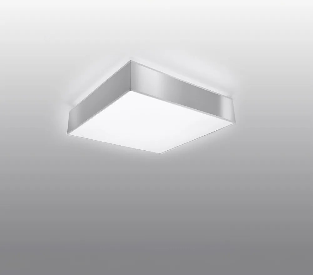 Szara lampa sufitowa 25x25 cm Mitra – Nice Lamps