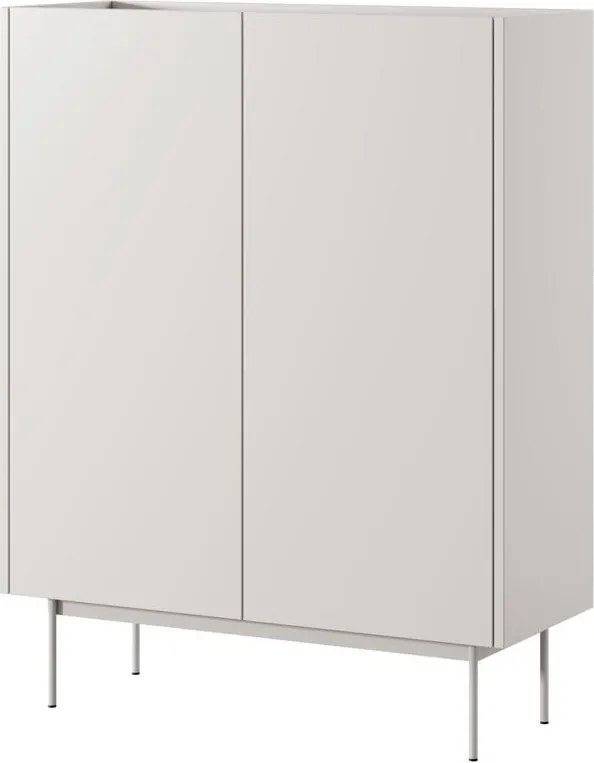 KOMODA Kaszmir, DĄB LINEA , 97x122x37 cm, metalowe nogi, COLOA nowoczesne