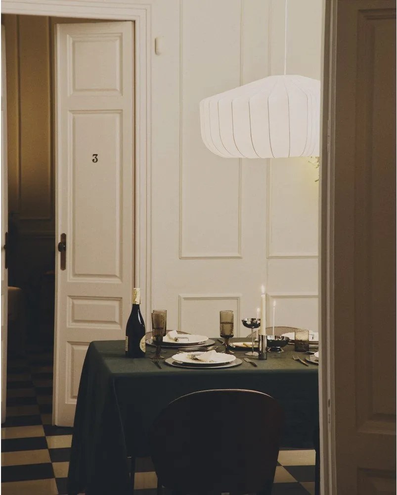 Biała lampa sufitowa z tekstylnym kloszem ø 76 cm Somar – Kave Home