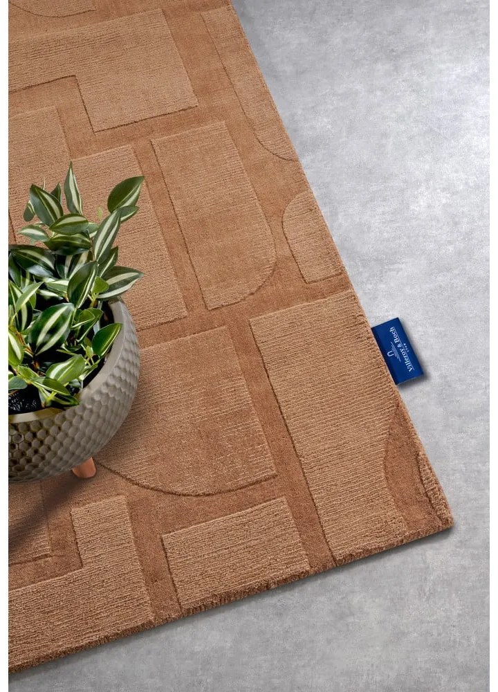 Brązowy wełniany chodnik tkany ręcznie 80x250 cm Alexis – Villeroy&amp;Boch