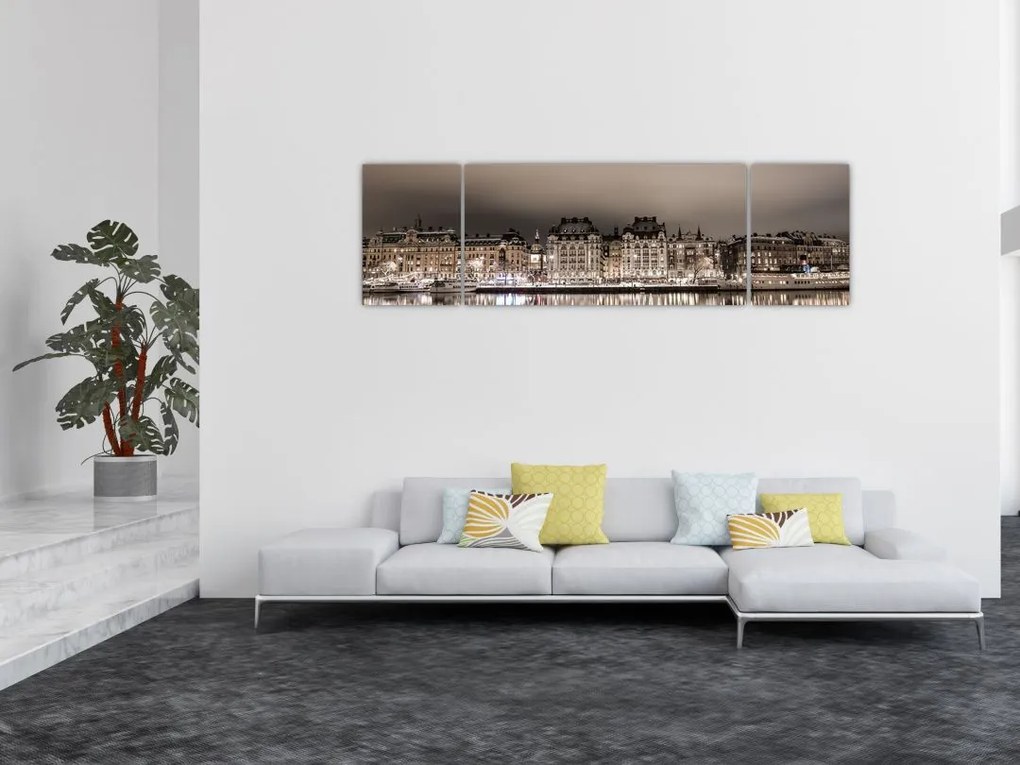 Obraz miasta o zmierzchu (170x50 cm)