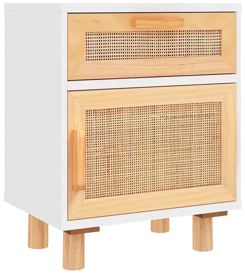 Biała skandynawska szafka nocna z szufladą A5-Z96