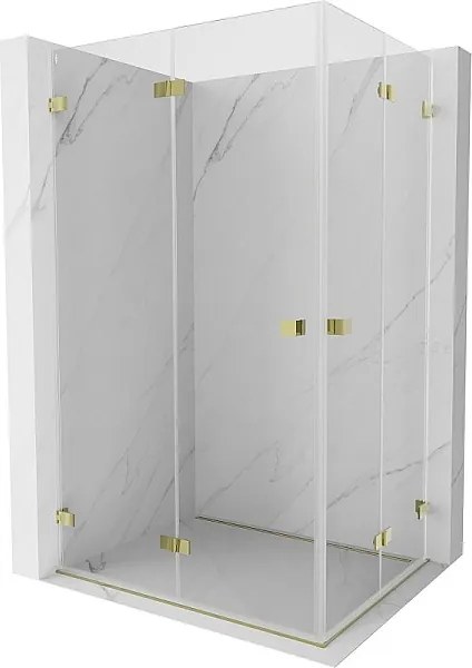 Mexen Lunar-F Duo kabina prysznicowa składana 95 x 90 cm, transparent, złota - 836-095L-090P-50-00