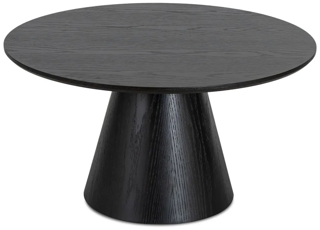 Czarny kawowy stolik na stożkowej podstawie H2-F73