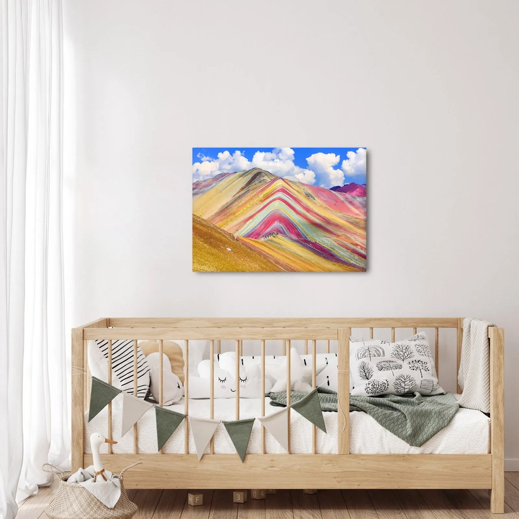 Obraz - Rainbow Mountain, Peru (70x50 cm)