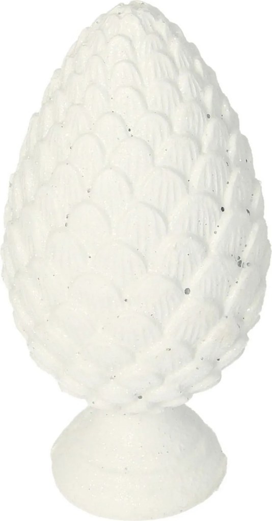 Dekoracja White Cone 13cm