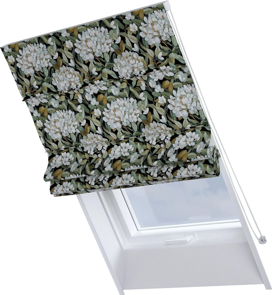 Roleta na okno dachowe Rimini kolor wielokolorowy tkanina strukturalna, wzorzysta