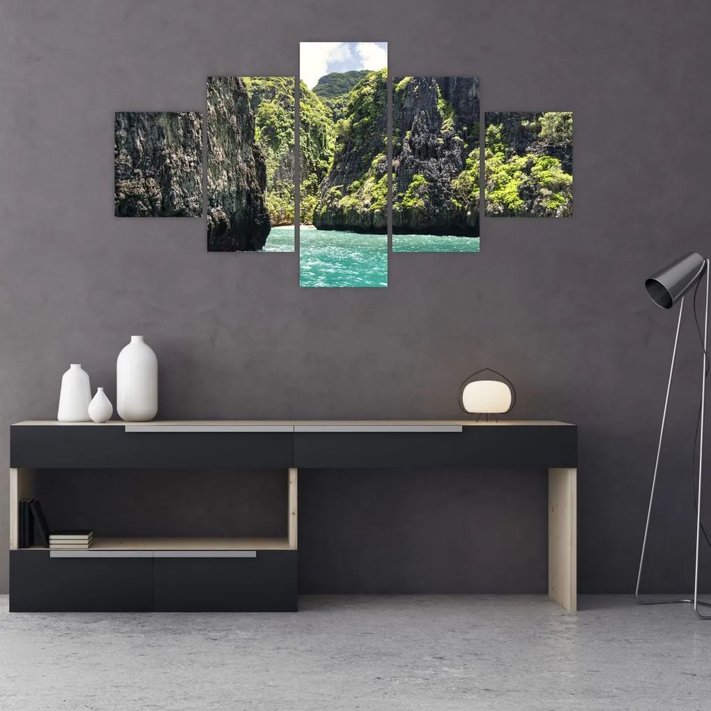 Obraz górskiej rzeki (125x70 cm)
