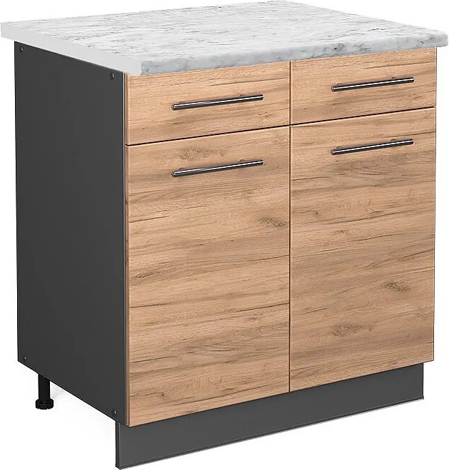 Szafka dolna do kuchni złoty dąb energetyczny 80x60x82 fame-line