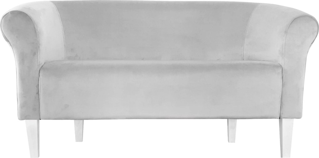 Sofa Milo tkanina Welur wygodna sofa tapicerowana do salonu i poczekalni : Kolor nogi - Biała, Kolor tkaniny - VELVET - MG39, Typ tkaniny - Velvet, Wysokość nogi - 20 cm
