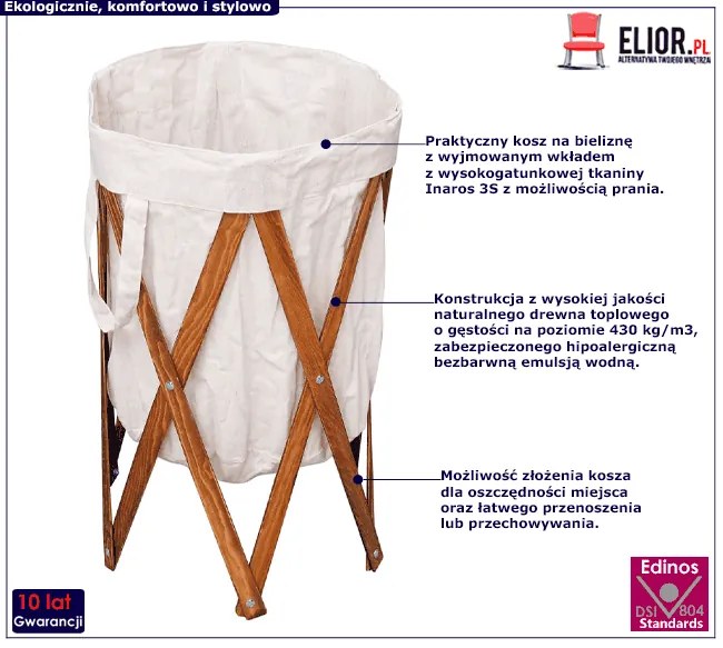 Składany kosz na pranie B4-R42