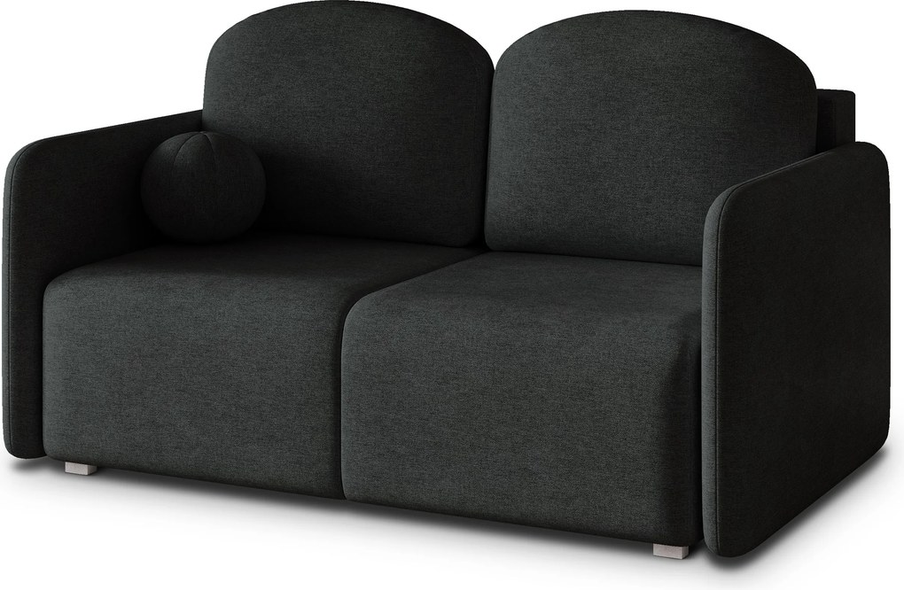 Masseno Sofa SUVI II z funkcją spania i pojemnikiem na pościel, Rozkładana sofa - Czarny, NEVE 100