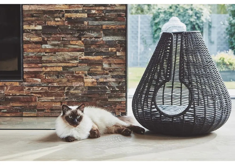 Antracytowe legowisko dla kotów ø 56 cm Perla Anthracite – MiaCara