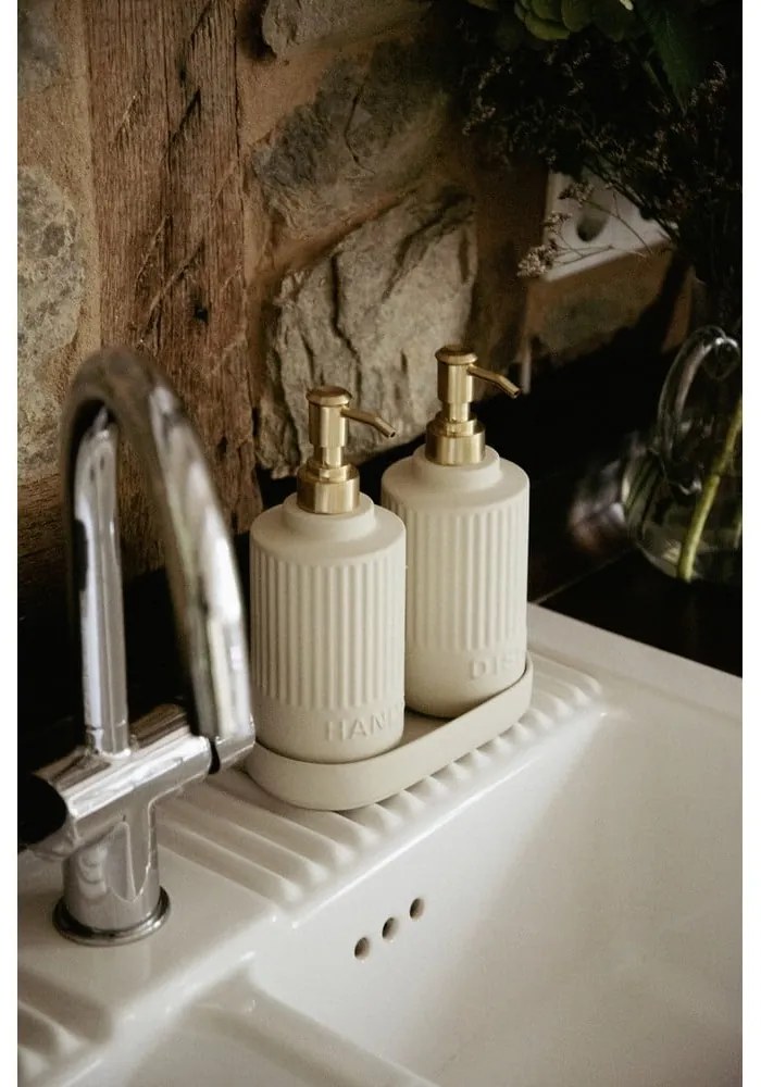 Kremowy ceramiczny stojak na akcesoria do mycia naczyń Heidi – Wenko