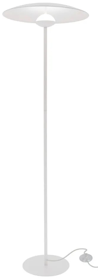 Biała lampa stojąca LED z metalowym kloszem (wysokość 140 cm) Lund – Candellux Lighting