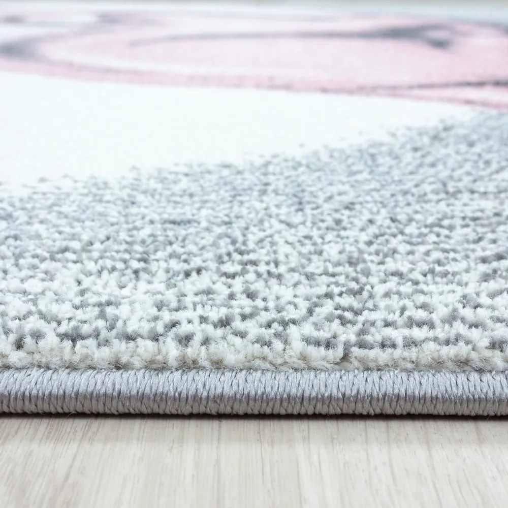 Jasnoszaro-różowy dywan dziecięcy ø 160 cm Bambi – Ayyildiz Carpets