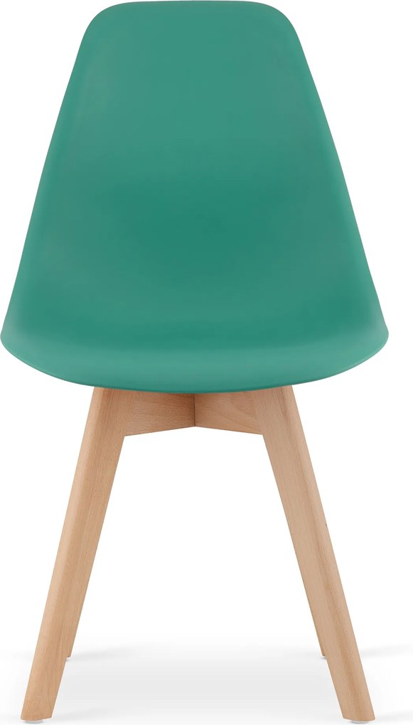 PROMOCJA Zielone krzesło KITO z bukowymi nogami II gatunek