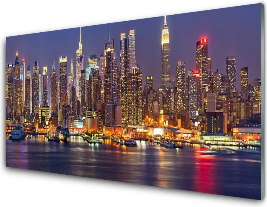 Panel Szklany Światła Wielkiego Miasta