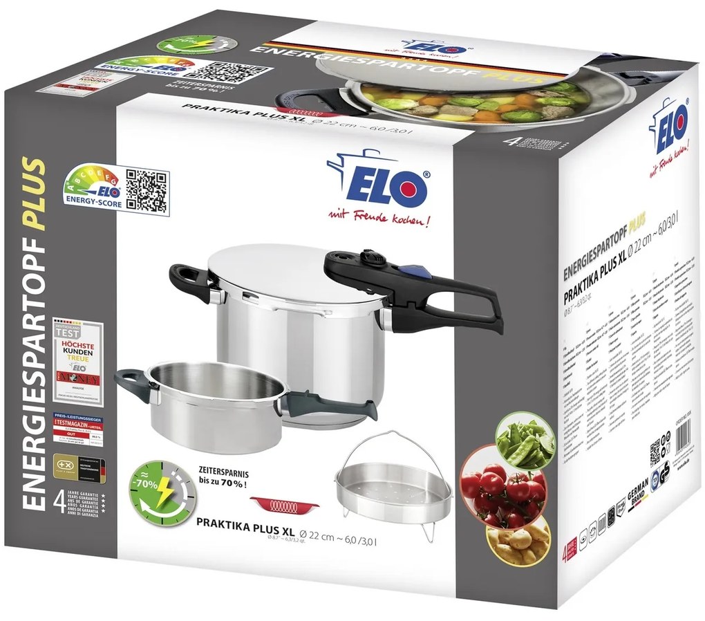 Elo 99285 5-częściowy zestaw szybkowarów PraktikaXL 6+3 l